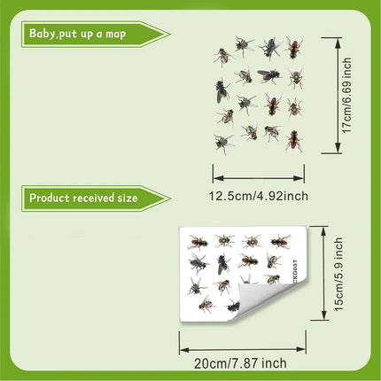 Simulation Fly Wall Sticker Bathroom Waterproof Toilet Cover Fly Toilet Sticker Self-adhesive PVC