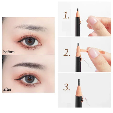 Eyebrow Pencil Waterproof Eyebrow Enhancers Long Lasting Brow Cosmetics Professional Makeup Brow 2mm Ultra-fine Eyebrow Pencil