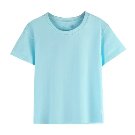 Summer brand pattern printed breathable cool cotton children's casual fashion short sleeved T-shirt
