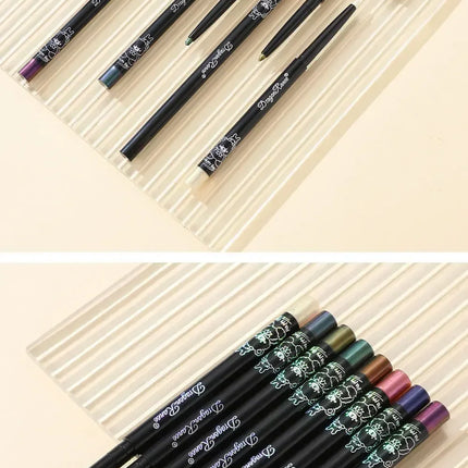 Glitter Aurora Eyeliner Pen Multi Chrome Eye Liner Lasting Shiny Metallic Eyeshadow Lying Silkworm Green Purple Makeup Pigment