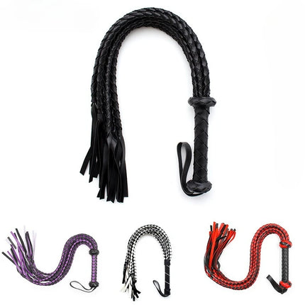 78CM Leather Adult Flogger Women Sex Spanking Whip BDSM Bondage Gay Fetish Horse Tassel Tail Lash Erotic Toy for Couples