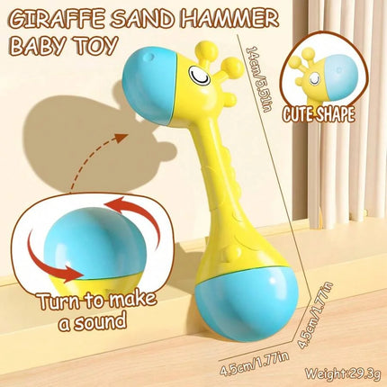 Baby Rattle Infant Developmental Hand Grip Baby Montessori Puzzle Toys Cute Animal Music Sound for Newborn Teether Gift