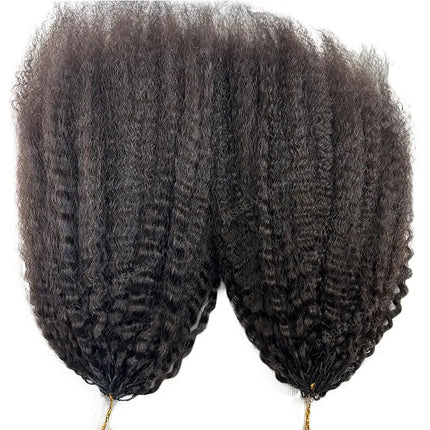 Kinky Straight Crochet Hair Pre-Looped Human Hair Boho Braids & Twists Buttery Soft Lightweight Feather Texture Hair Extensions
