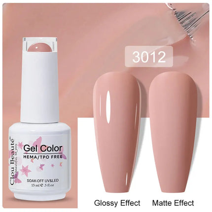 Clou Beaute 15ml Nail Gel Polish Vernis Semi Permanent UV LED Lamp Lakiery Hybrydowe Hema Free Red Nail Art Gel Lacquer Gel