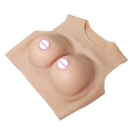 Silicone Bodysuit Artificial Breastplate Sexy Female Tits Fake Boobs Shemale Chest Crossdressing Cosplay Sex Toys For Women Men