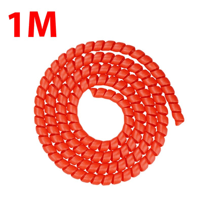 1M Spiral Cable Protector Wire Harness Tube Anti Wear Protective Sleeve for Motorcycle E-Bike Electric Scooter Line Organizer