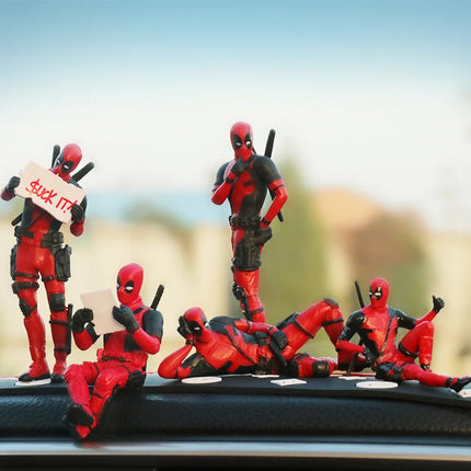 Hot Movie Marvel Deadpool spiderman Mini Figure Car Decoration Center Console Rearview Mirror Decor For home Accessories