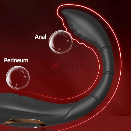 Vibrating Cock Ring Male Prostate Perineum Massager Vibrator Taint Stimulator Anal Butt Plug Sex Toys for Men Penis Ring