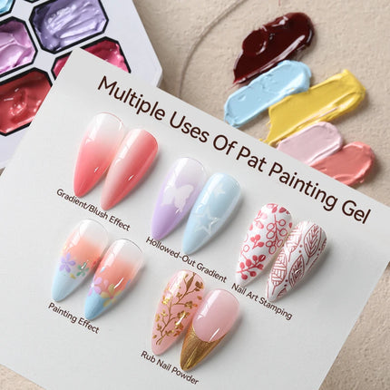 UR SUGAR 9 Colors Pat Painting Gel Nail 4 In 1 Semi Permanent Soak Off UV LED Nails Used For Gradient Stamping Pattern