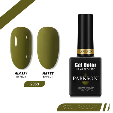 Parkson 12ml Nail Gel Polish TPO HEMA Free Glitter Semi Permanent Soak Off UV LED Long Wear Ultra Diamond Top Coat Varnish