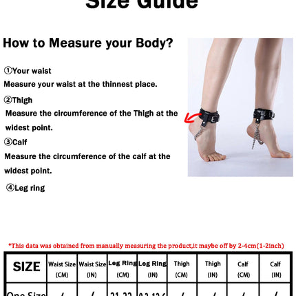 2PCS Women A Pair of Handcuffs Street Style  Leather Waist Handcuff Rave Outfit Leather Handcuffs for Women Ankle Accessories