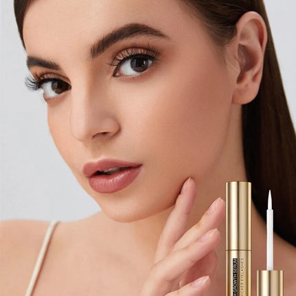 QIBEST Eyelash Growth Serum Natural Ingredients No Irritation Eyebrow Nourishing Enhancer For Longer Thicker Lashes Eyes Makeup