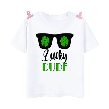Happy St. Patrick's Day Printed Kids Shirts St. Patrick's Party Boys Girls T-shirt Holiday Child Short Sleeve Tops Summer T Shirt