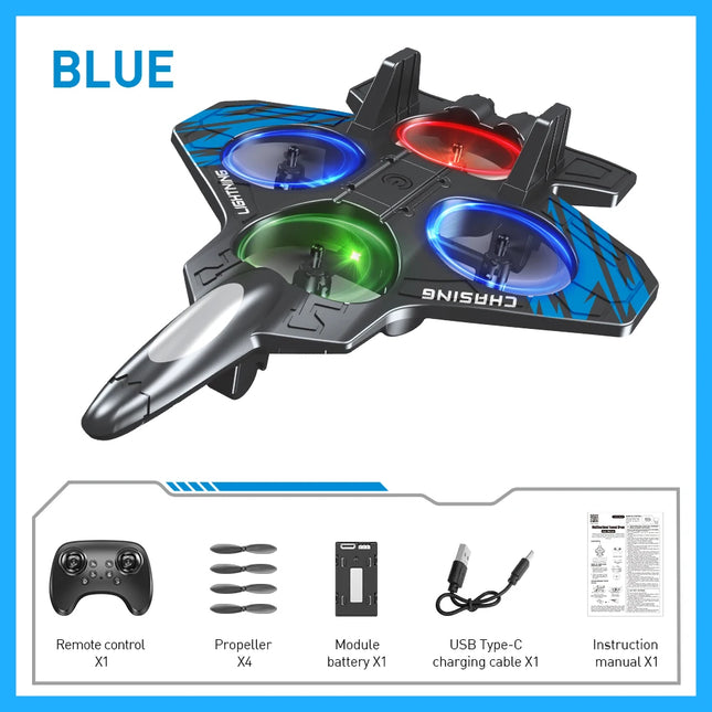 NEW E72 foam aircraft stunt intelligent fixed height hover 360 °turnLED lights  fighter A gift for a boy RC Drones toy