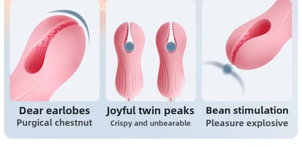 Electric Wearable Nipple Clip Vibrator G-spot Massage Stimulator Erotic Tease Nipple Breast Masturbator  Female Adult Sex Produc