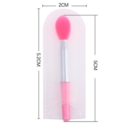 1PCS Small Makeup Brushes Lipstick Applicator Brushes With Anti-lost Cover For Lip Care Makeup Use Silicone Lip Brush