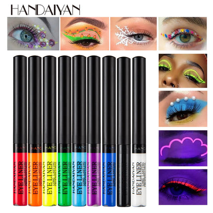 Waterproof Matte Liquid Eyeliner Long Lasting Quick Dry Non Smudging UV Luminous Gel Makeup for Smokey Eyes