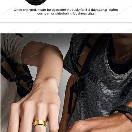 Ola Esporte Smart Ring Blood Pressure Heart Rate Monitoring Smartring IP68&5ATM Waterproof Multi-sport Mode Smartring Man Women