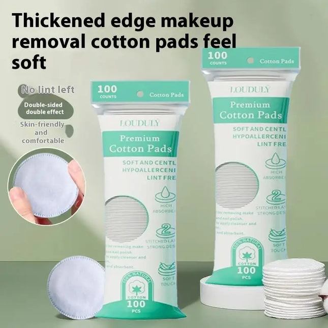 100pcs Cotton Pads Disposable Clean Cottons Face Nail Polish Remover Round Soft Face Cleansing Remover Pads Makeup Tools