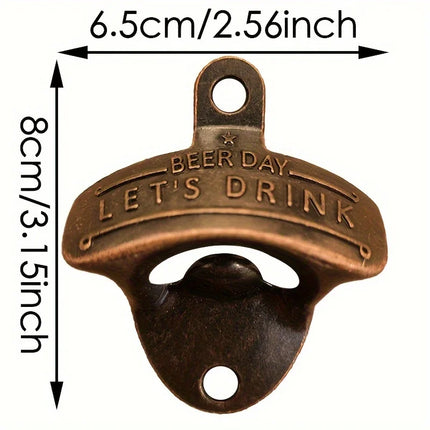 1/2/5/10pcs Vintage Bottle Opener Beer Day Retro Bottle Opener Wall Mounted for Pub BBQ DIY Solid Beer Opener Kitchen Gadgets