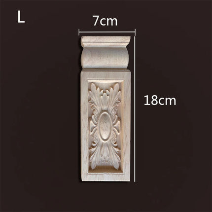 Applique for Furniture In Wood Figurines Moulding Decal Carved Wedding Decoration Maison Accessories Stair Decoration Wood Onlay