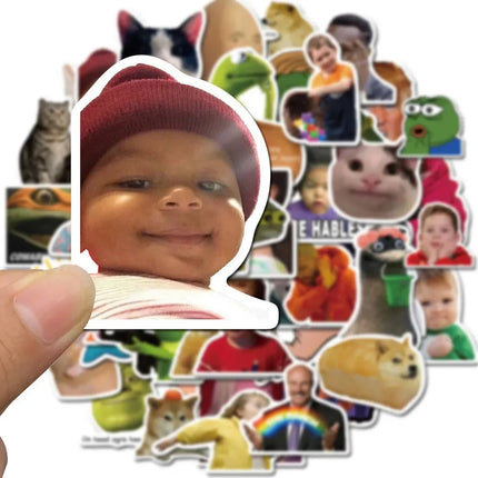 10/30/50pcs Classic Funny MEME Graffiti Stickers Cartoon Waterproof Decals DIY Suitcase Helmet Phone Joke Graffiti Sticker Packs