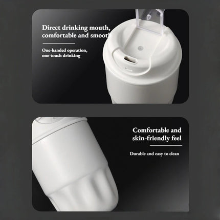 260ml Petal Coffee Tumbler, 316 Stainless Steel Vacuum Cup, Antibacterial & Wide Mouth, Double-Wall Thermos for Hot/Iced Drinks