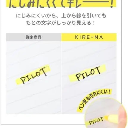 PILOT KIRE-NA Highlighter Pen Set Dual Tip Colroed Highlighter Pastel/Basic Chisel/Fine Tip, Quick-Dry Pigment Ink, SKIW-1-5C1