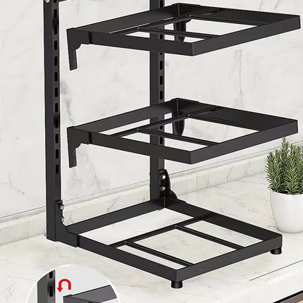 Kitchen Sink Storage Rack Multi-Layer Cooker Storage Rack For Home Stovetop Cabinets Adjustable Pot Rack
