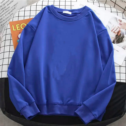2026 Winter Womens Solid Hoodies Basic Warm Fleece Sweatshirt Soft Breathable O-Neck Pullover Casual Female Clothes