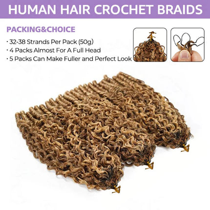 Highlight Miracle Knots Feathered Crochet Human Hair Burmese Curly 100% Raw Human Hair Extensions Colored Crochet Human Hair