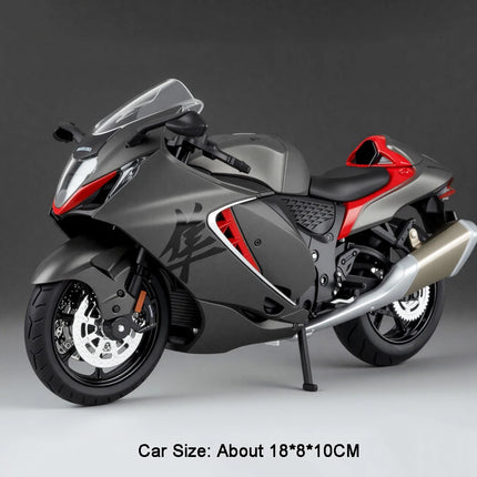 Scale 1:12 Suzuki Hayabusa GSX250R Motorcycle Model Toy Car Alloy Body Rubber Tires Music Light Motor Models Collectible Item
