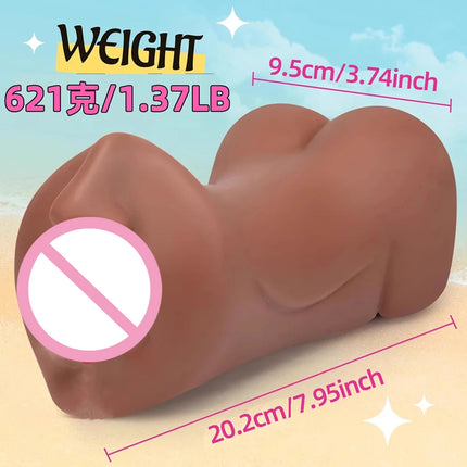 3-in-1 Artificial Realistic Pussy Oral Anal Vagina Male Masturbator Deep Throat Blowjob Massager Masturbator Adult Sex Toys for Men