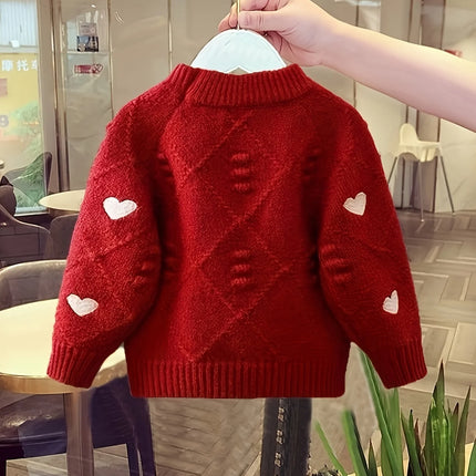 Girls Sweater Spring & Fall New Style Children's Tops Girls Thickened Knitted Bottoming Shirt
