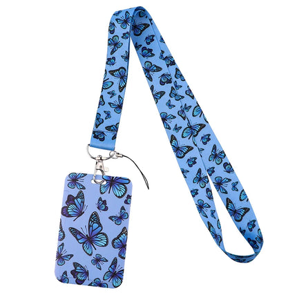 New Sakura Cherry Blossoms Flower lanyard card ID Badge Holder Keychain Pass Gym Mobile Kids Key Holder Key Rings Gift