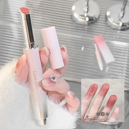 Clear Water Light Solid Lip Gloss Jelly Watery Pink Lipstick Pencil Moisturising Mirror Lipstick Pen Korean Lips Makeup Cosmetic