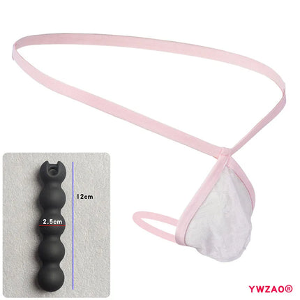 YWZAO Anus Gay Plug Men's Dildo Ass Underwear Briefs Toys Lingerie Thongs Butt Panties Sexy Adult Anal Fisting N21 Combination