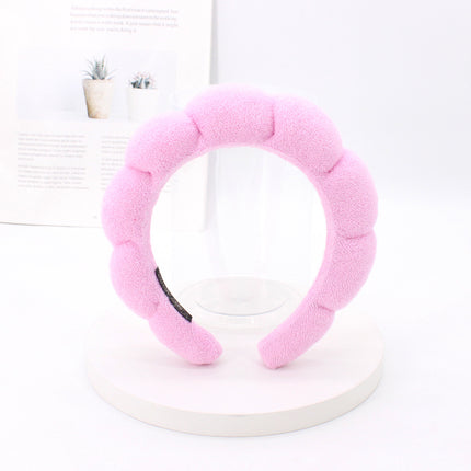 Women Girls Sponge Co Spa Makeup Bubble Terry Cloth Headband Puffy Retro Hair Bands Soft Hairband Headwear
