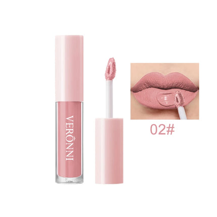 12 Color Non-stick cup Velvet Satin Gloss Lip glaze Mist Liquid matte lipstick Waterproof long-lasting color liquid
