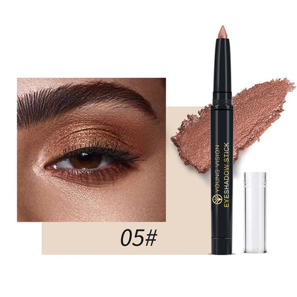 YOUNG VISION 12 Color Eyeshadow Stick Waterproof  Pearl Shimmer cream formula easy to color fine and smooth Woman makeup