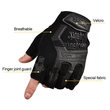 Tactical Mitts Windproof Combat Training Handwear Winter Touchscreen Shooting Gloves Mens Cycling Half Finger Safety Equipment