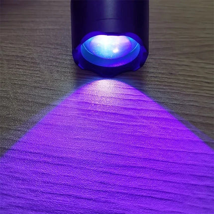 2 IN 1 UV Flashlight Purple White Dual Light 395nm Ultraviolet Torch Zoom Flashlight Detection Lighting Lamp for Pet Stains