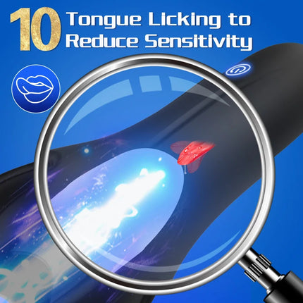 Penis Trainer Vibrator Male Portable Glans Oral Stimulator Tongue Licking Massager Delay Ejaculation Masturbator Sex Toy for Men