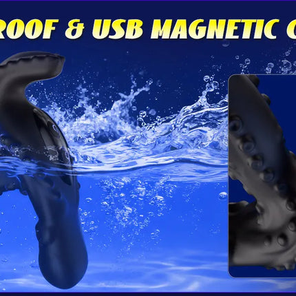 KUSHOR 360° Rotating Prostate Massager Anal Vibrator for Men Remote Control Vibrating Butt Plug Adults Sex Toys for Gay Women