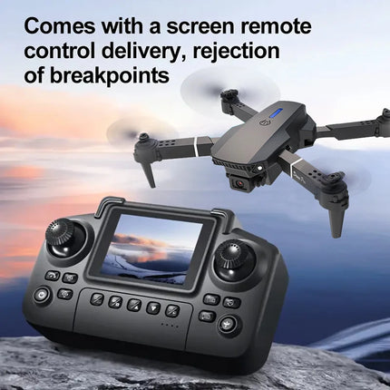 E88 Pro Foldable Drone Dual HD Camera Optical Flow Positioning 2.4G Signal 100M Remote Range One Key Takeoff Landing Return Outdoor Aerial Drone