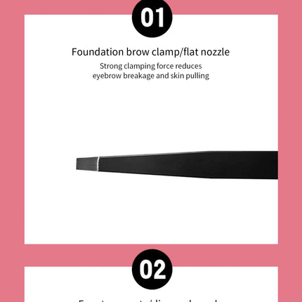 4Pcs/Set Professional Eyebrow Tweezers Eyebrow Hair Removal Clip Makeup Sets Eyelash Extension Eyelash Tweezers Beauty