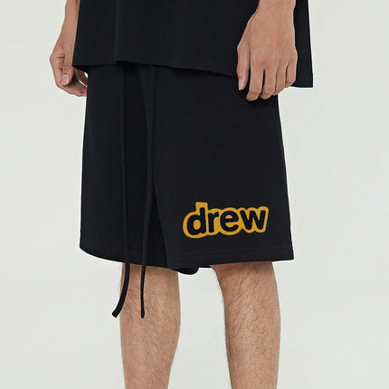 Drew House Hot Sale Shorts man smiling summer-style five-inch pants high street hip-hop outfit