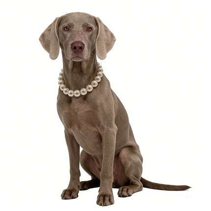 Dog Pearl Collars for Large Dogs Cats Pet Necklace Jewelry Chihuahua Yorkie Girl Clothing Dress Costume Accessories Wire Rope