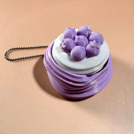 Calming Keychain Keys Finger Button Anti-stress Toys Funny Watermelon French Fries Ice Decompression Gifts for Children Adults