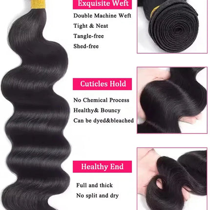 40 Inch Body Wave Human Hair Brazilian Burmese Raw Extensions Loose Water Weave 3 4 Bundles Virgin Natural Black Crochet Tissage